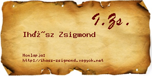 Ihász Zsigmond névjegykártya