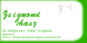 zsigmond ihasz business card